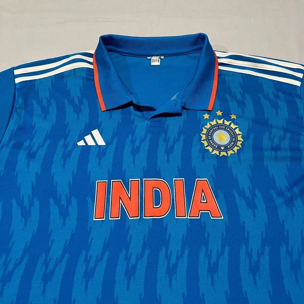 Adidas Mens Blue Board Of Control For Cricket India Aeroready Odi Fan Jersey 3XL